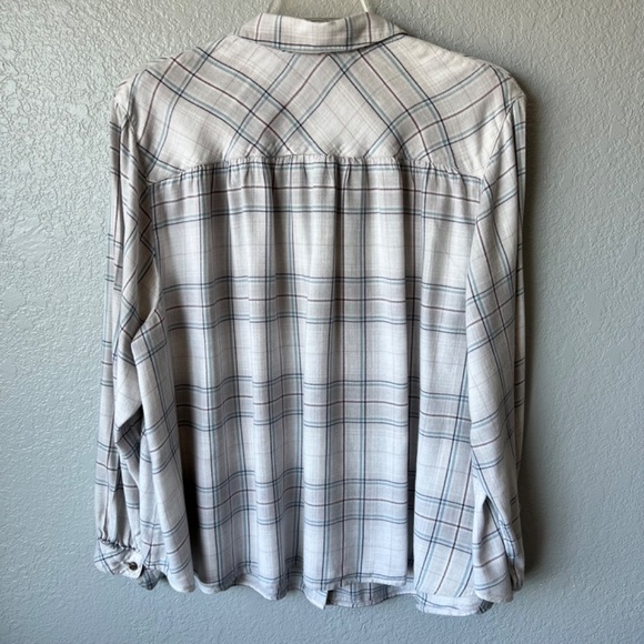 J. Jill plaid soft flannel button down top - Picture 3 of 9